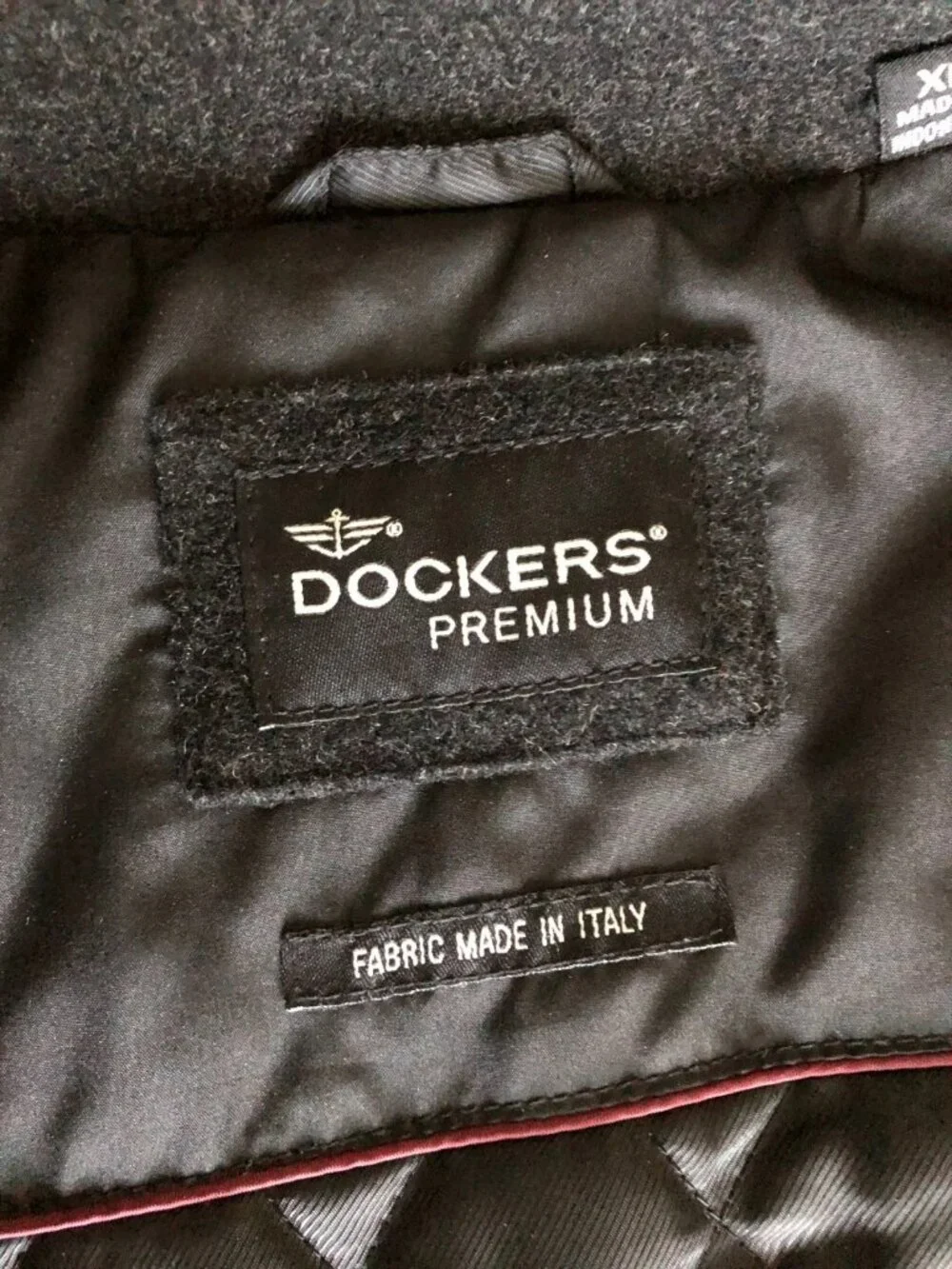 Dockers Premium Men's XL Wool Blend Quilted Full Zip Italian Fabric